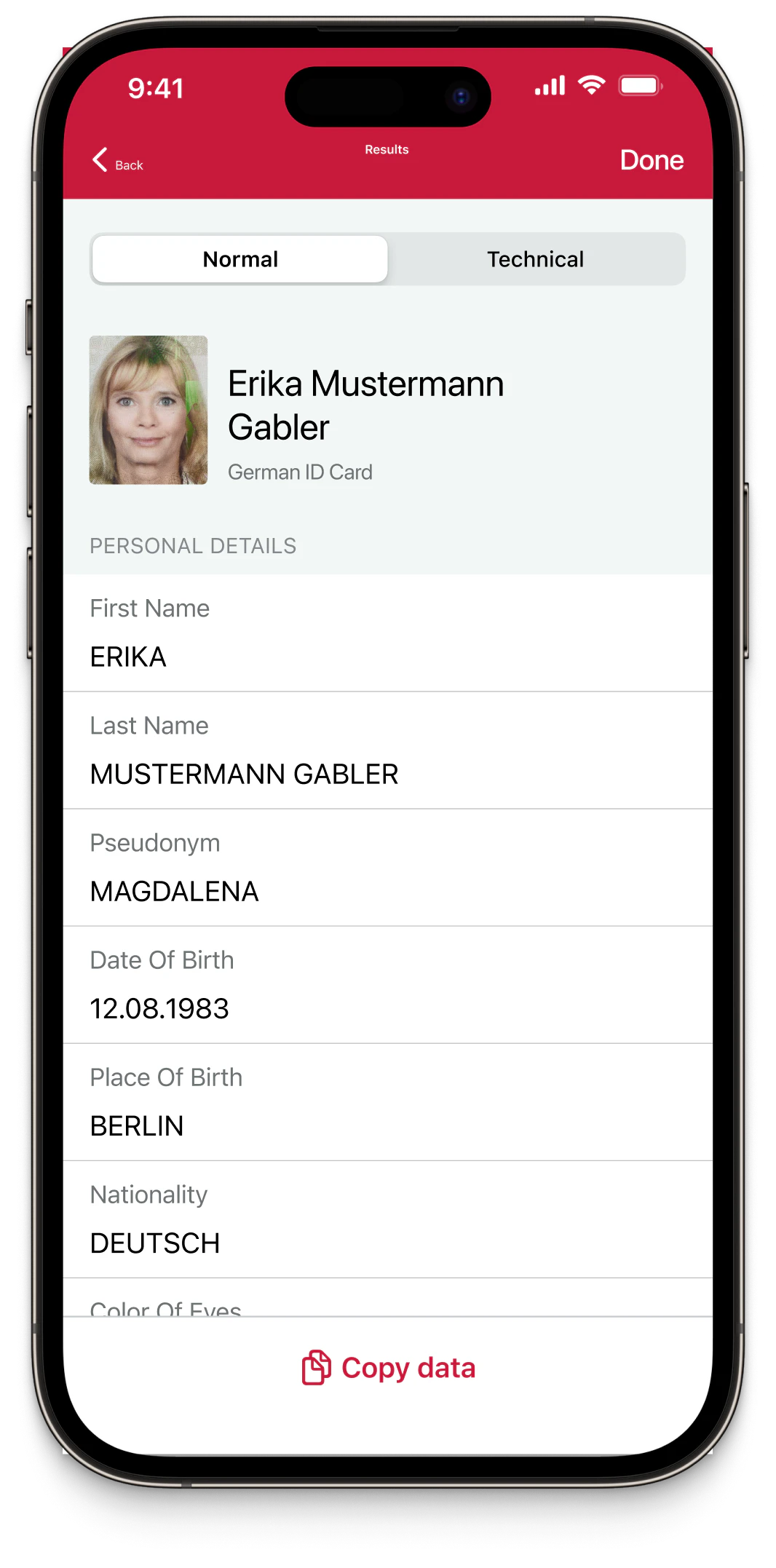 screenshot of Scanbot Data Capture SDK